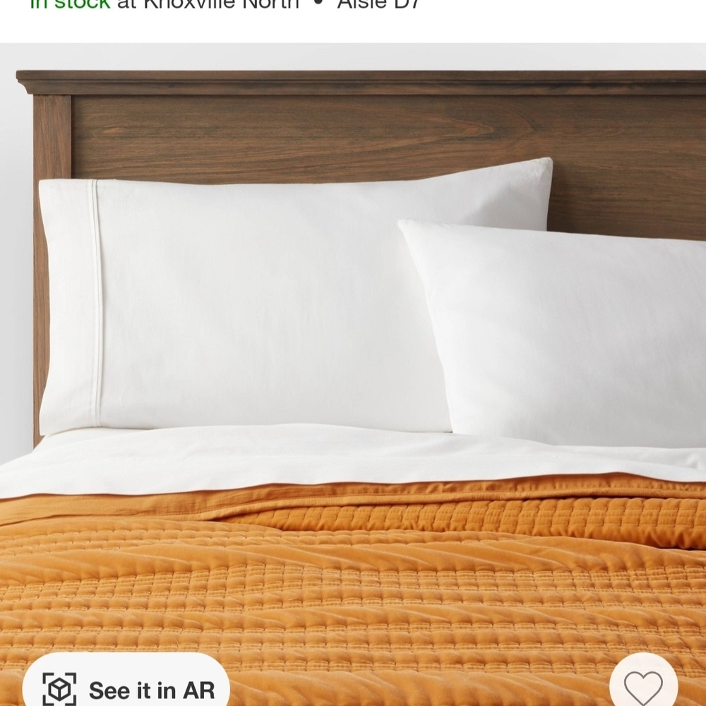 Luxury White and Orange Bedding Set